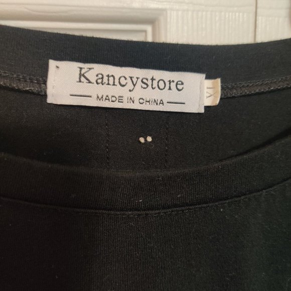 Women's Kancystore XL black/white Striped Long Sleeve Top Button - Picture 7 of 9